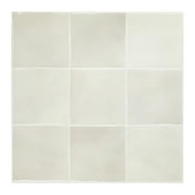 Peel and Stick Backsplash Square Tiles, 10 Sheets Beige Faux Spanish Handmade Tile for Kitchen, Bathroom, Wall Tile (12" x 12")