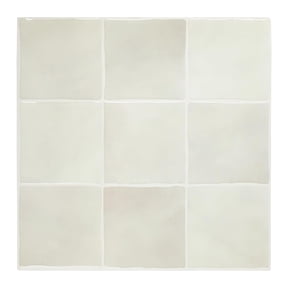 Peel and Stick Backsplash Square Tiles, 10 Sheets Beige Faux Spanish Handmade Tile for Kitchen, Bathroom, Wall Tile (12" x 12")