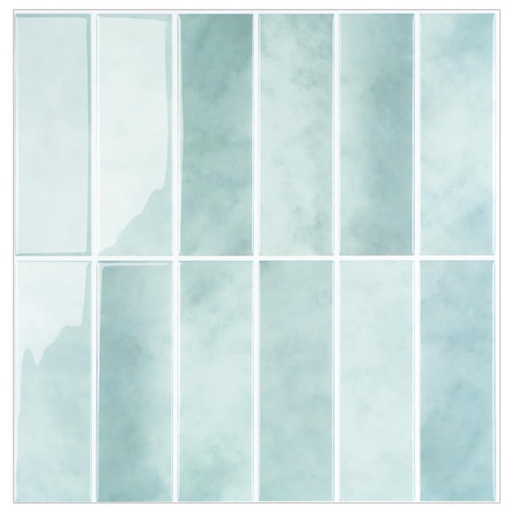 Peel and Stick Backsplash Tiles Mint Green 12" x 12" 10-Pack for Kitchen and Bathroom
