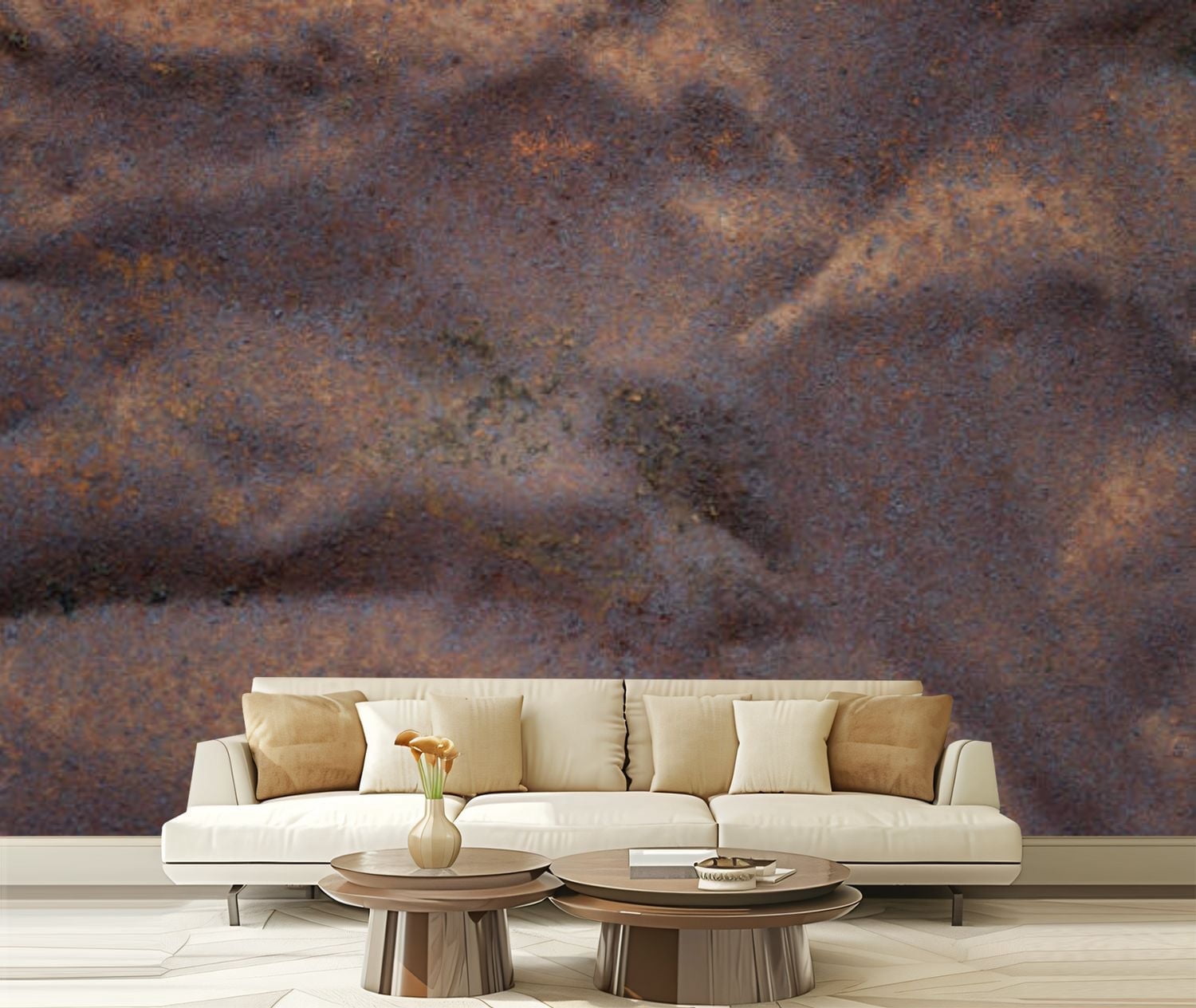 Peel and Stick Canvas Wallpaper Metal Zinc Rust texture Modern Art Wall ...
