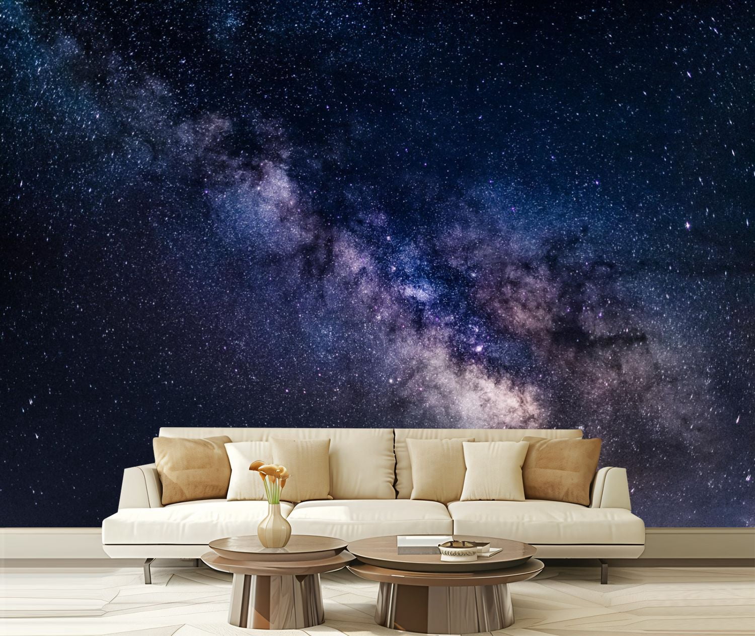 Peel and Stick Canvas Wallpaper Milky Way Galaxy Modern Art Wall Mural ...