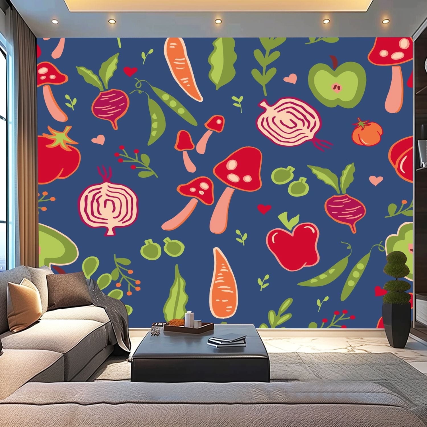 Peel and Stick Canvas Wallpaper Modern Art Wall Mural Decor Self ...
