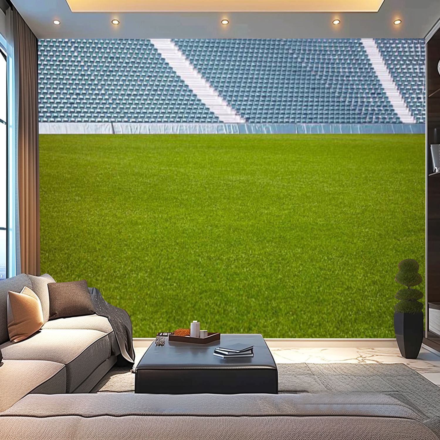 Peel and Stick Canvas Wallpaper Sports Field Modern Art Wall Mural ...