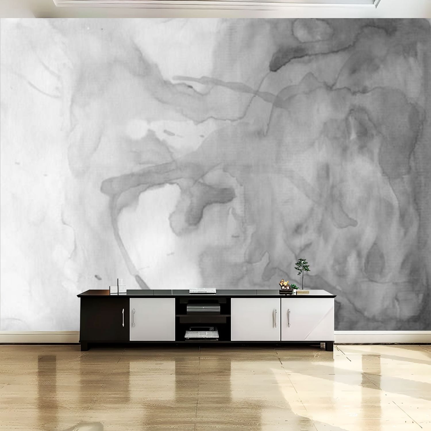Photo inspiration: Picture Idea: Peel And Stick Canvas Wallpaper Wall Mural Abstract Watercolor Color