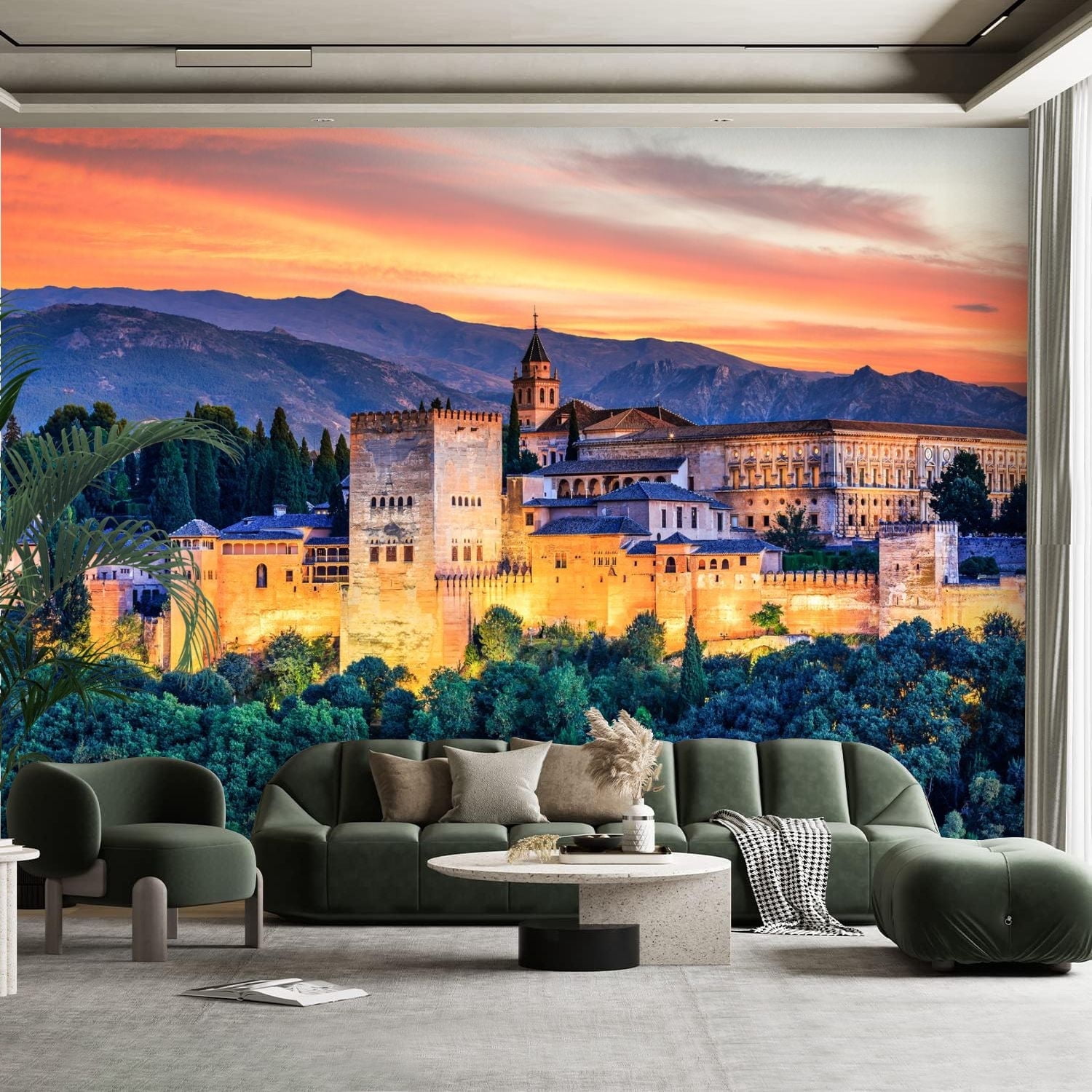 Peel and Stick Canvas Wallpaper Wall Mural Alhambra Granada Spain