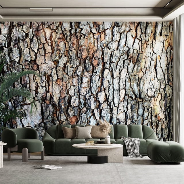 Peel and Stick Canvas Wallpaper Wall Mural Bark del pl tano Wall Art ...