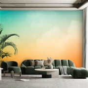 Peel and Stick Canvas Wallpaper Wall Mural Beautiful sunset sky summer nature Wall Art Self Adhesive and Removable 100in x 144in