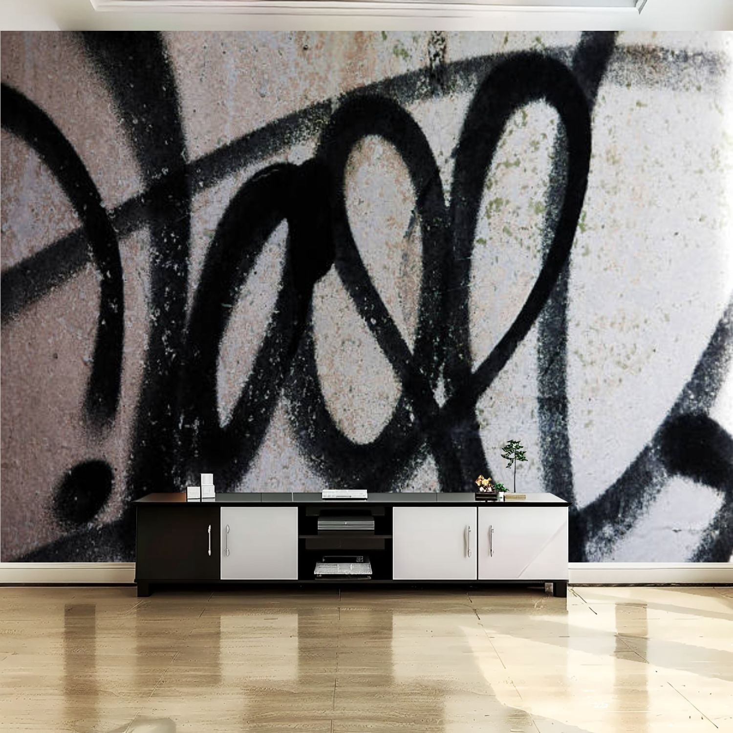 Peel and Stick Canvas Wallpaper Wall Mural Detail graffiti Wall Art ...