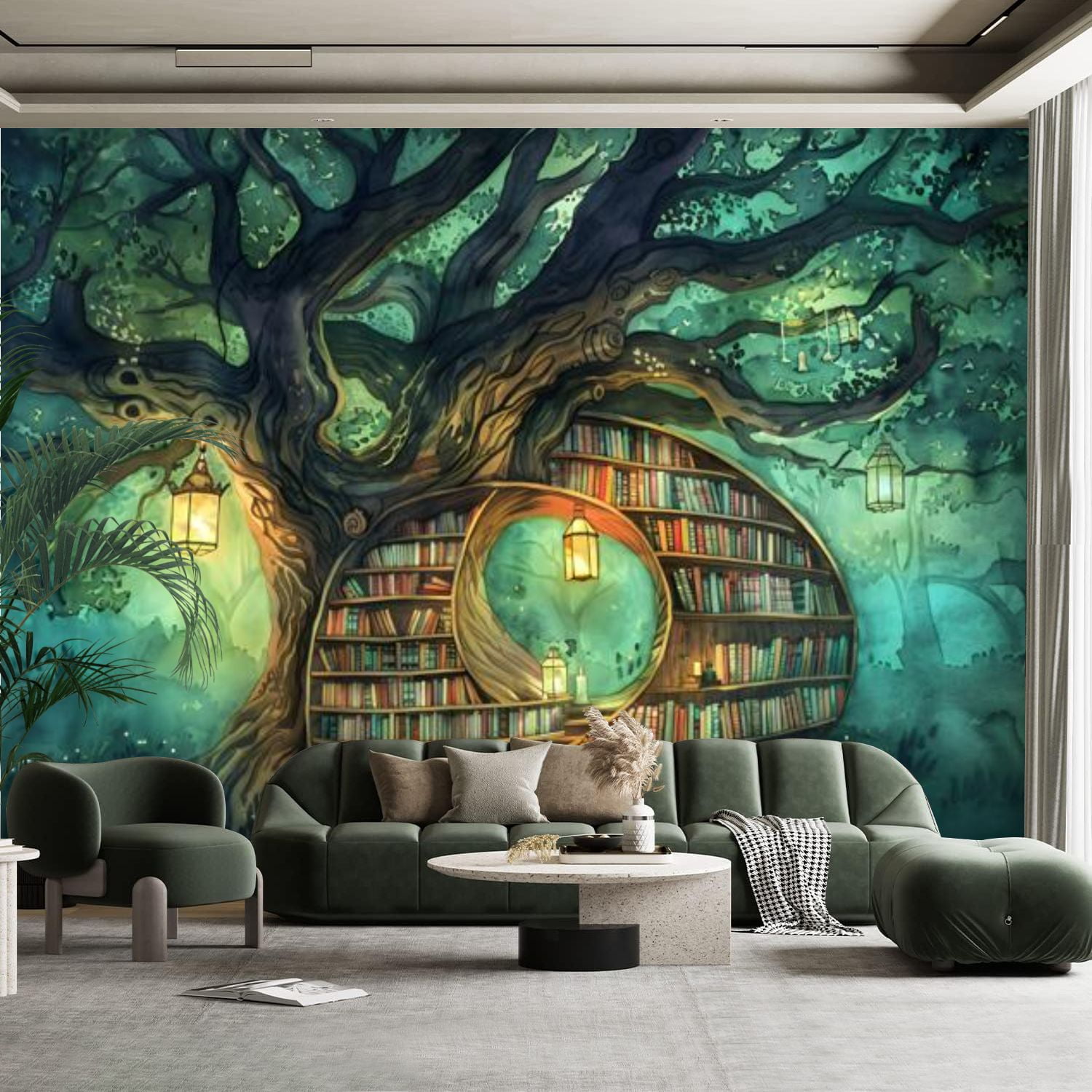 Fantasy Wall Art for Living Room Black Boats Paintings Vikings Pirate Ship Mystical Fantasy Forest 5 Piece Canvas Wall Art Framed Multi Panel