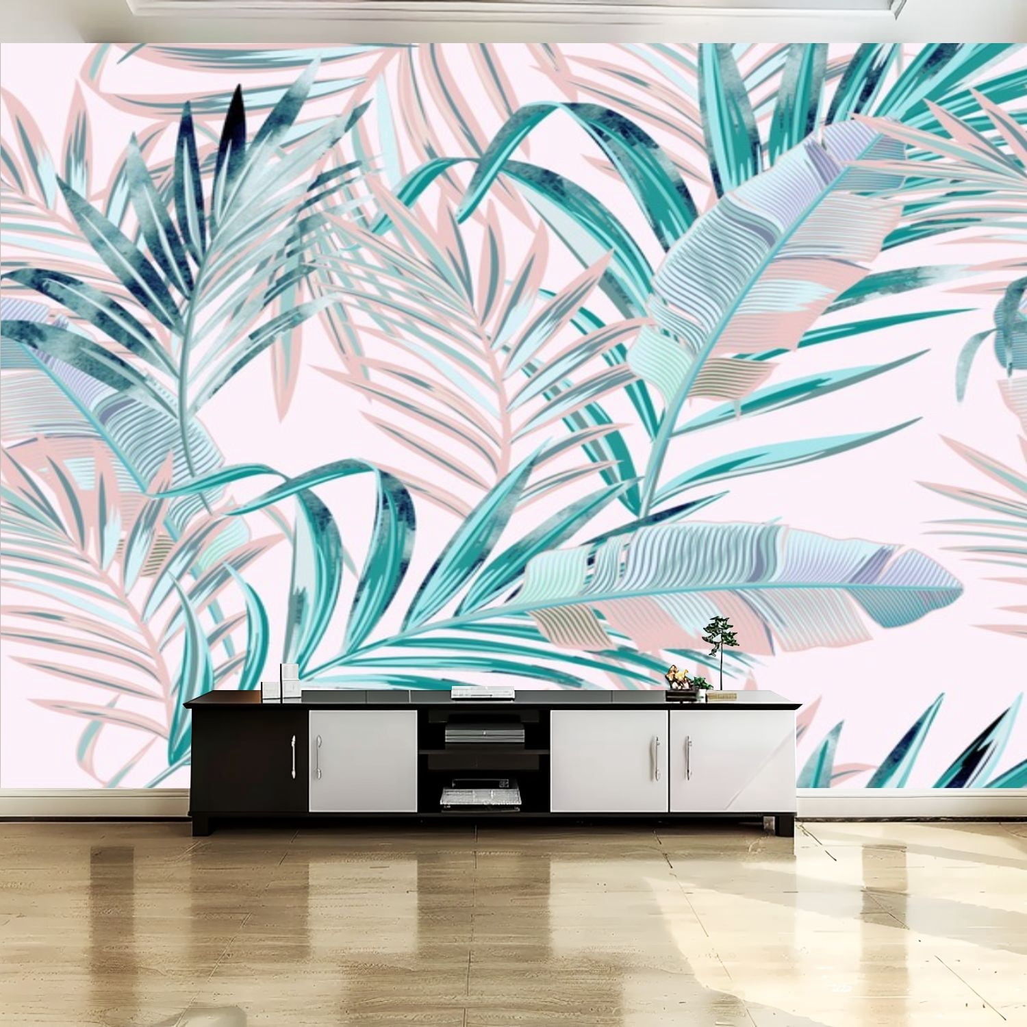 Peel and Stick Canvas Wallpaper Wall Mural Fashion floral pattern ...