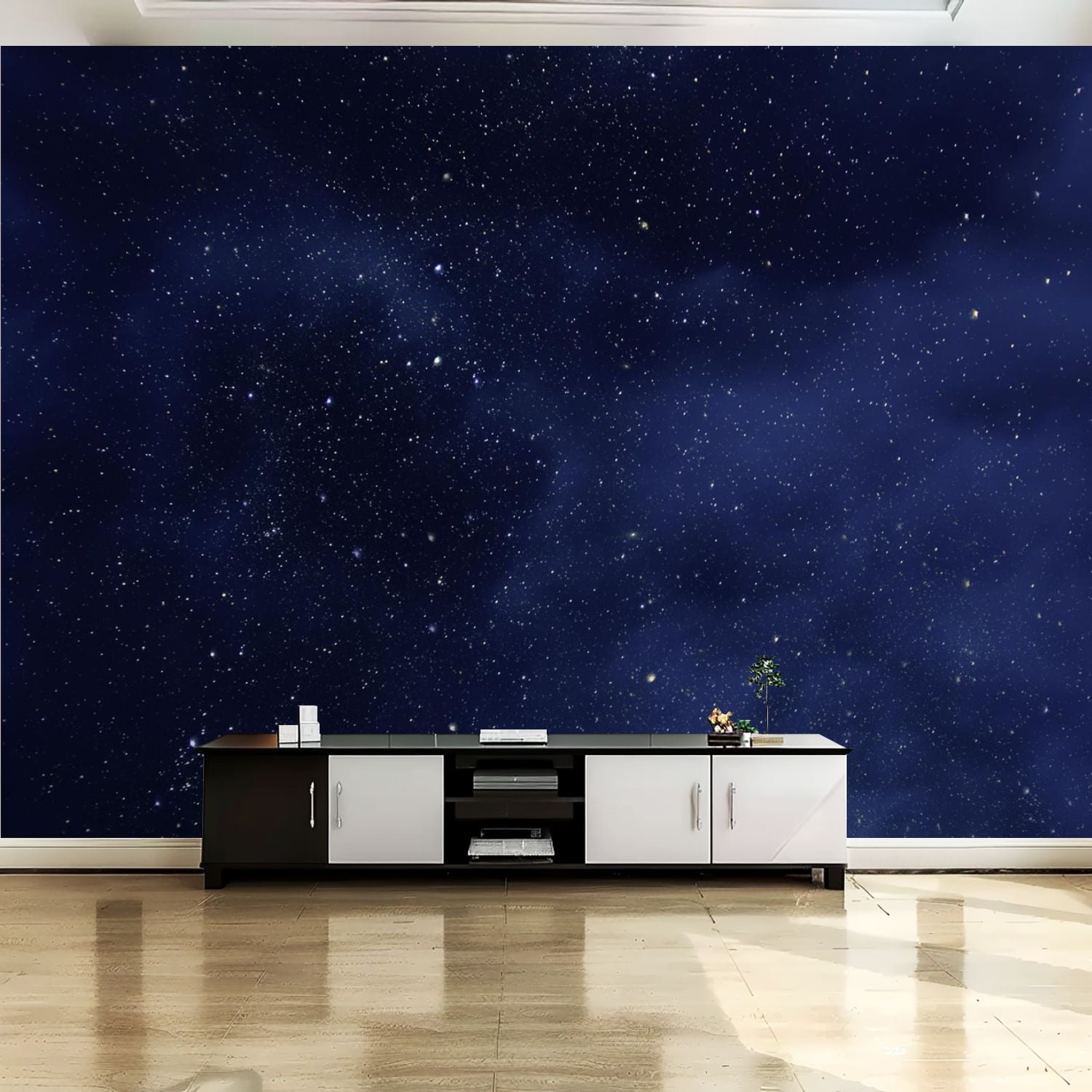 Peel and Stick Canvas Wallpaper Wall Mural Night Sky Stars soft Milky ...