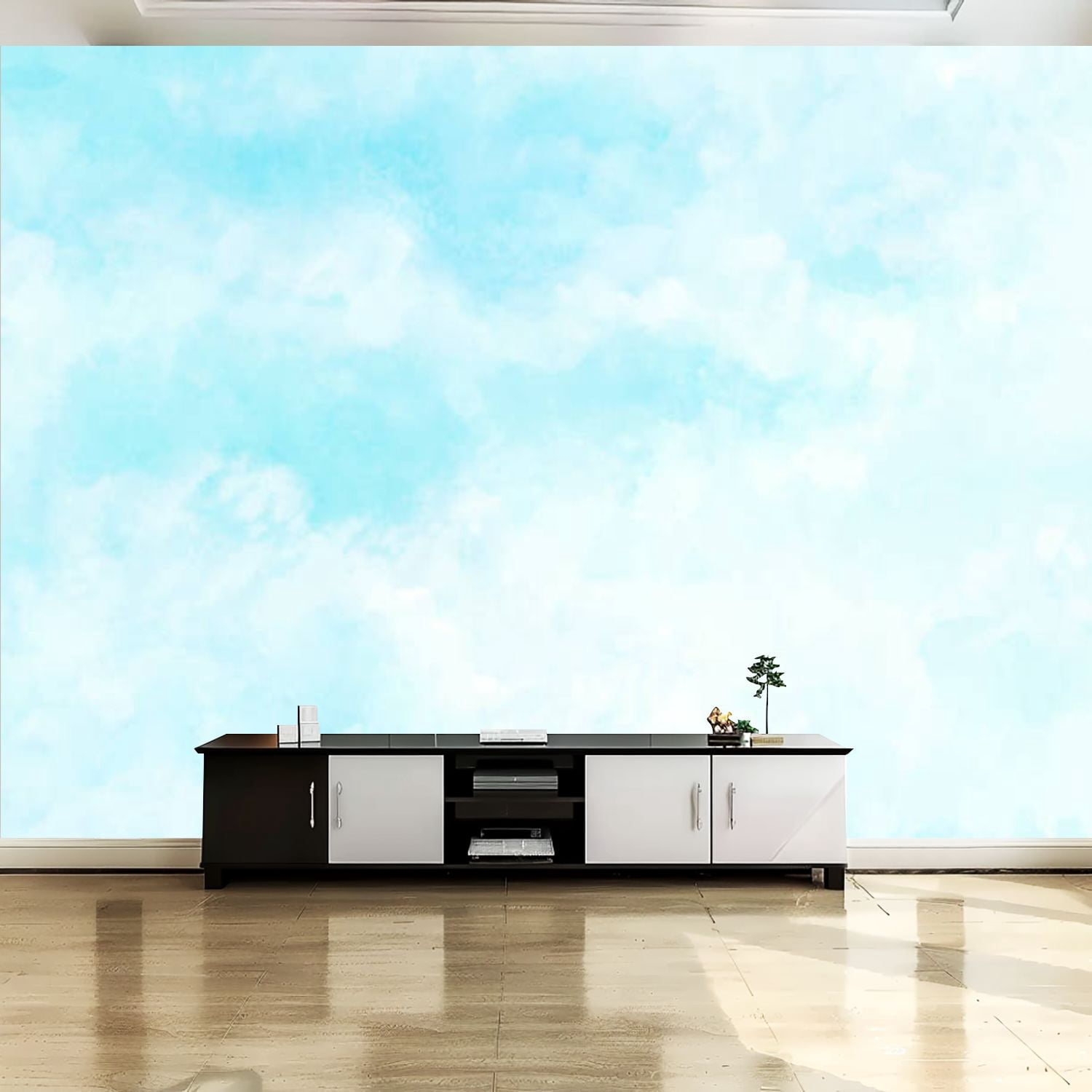 Peel and Stick Canvas Wallpaper Wall Mural Sky clouds abstract ...
