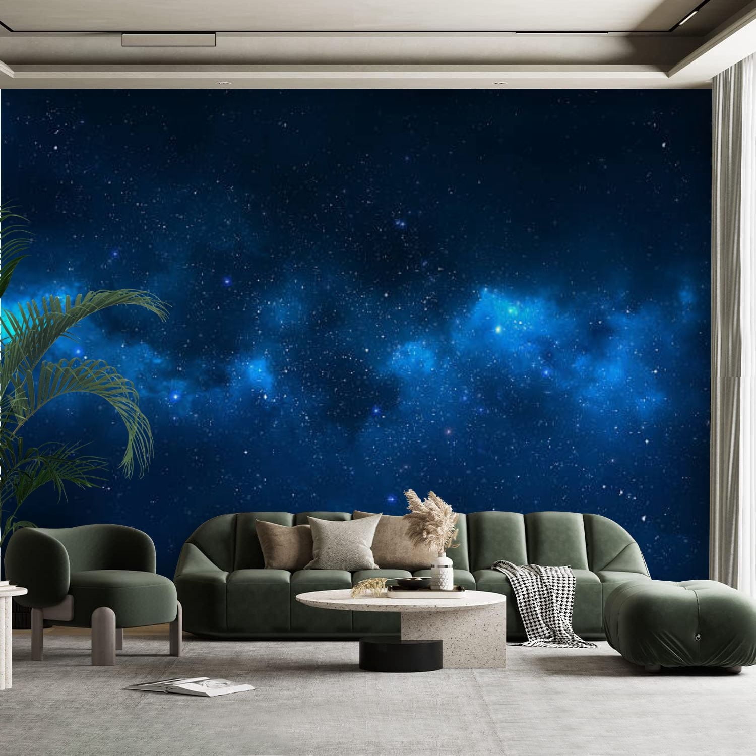 Peel and Stick Canvas Wallpaper Wall Mural Space stars universe galaxy ...