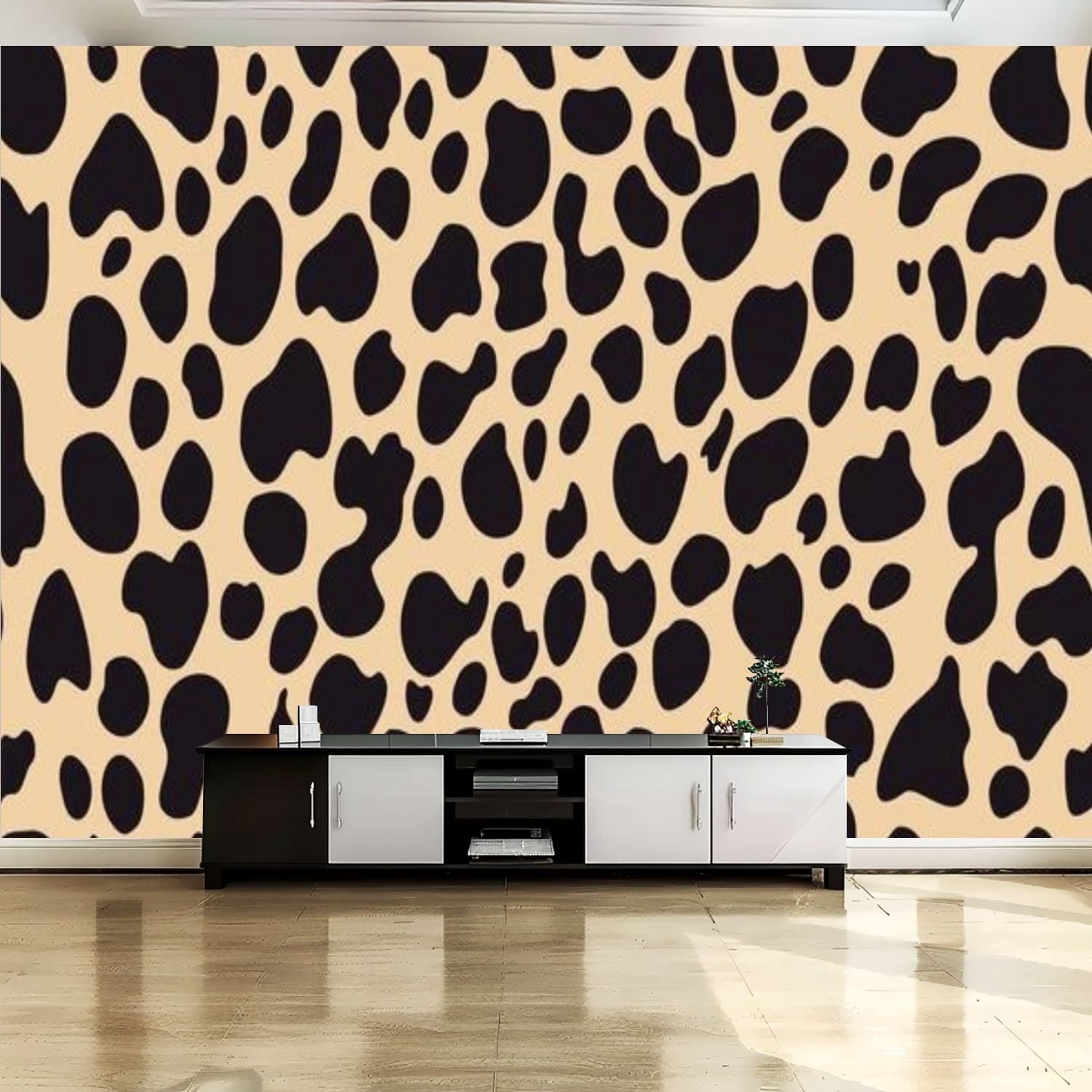 Peel and Stick Canvas Wallpaper Wall Mural animal leopard seamless ...