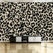 Peel and Stick Canvas Wallpaper Wall Mural modern For Leopard Design Wall Art Self Adhesive and Removable 69in x 98in