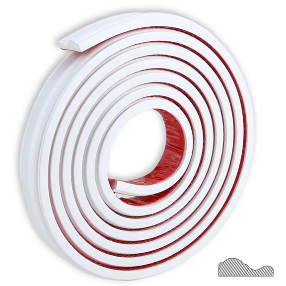 Peel and Stick Chair Rail Molding, Self-Adhesive Wall Trim for Home Decoration & Wall Protection, 16.4ft x 1.3in