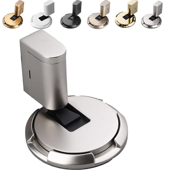 Peel and Stick Door Stopper, Adjustable Floor Door Stopper with Magnetic Hold for Indoor and Outdoor Use