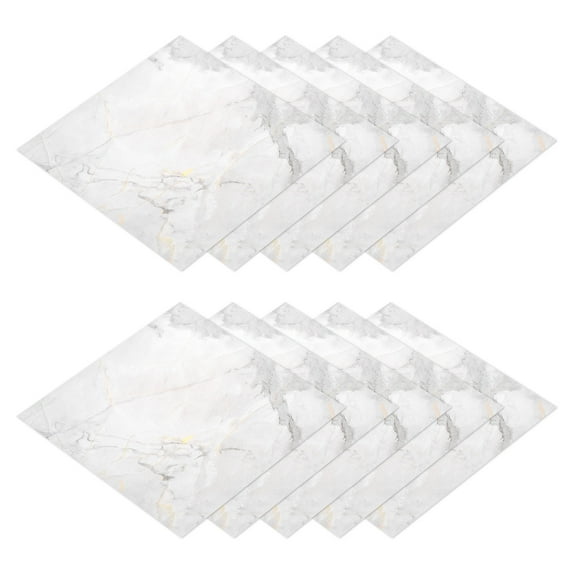 Peel and Stick Floor Wall Tiles Sticker, 10Pack 12"x12" Self Adhesive Matte Frosted for Bedrooms, Grey White