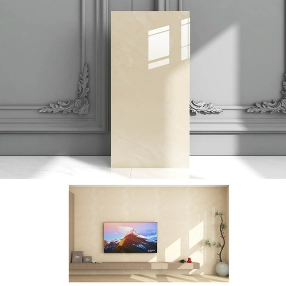 Peel and Stick Imitation Tile Wall Decorative Panel, 30x60cm PVC Sticker for Kitchen Bathroom, Waterproof Scratch Resistant Fire Retardant