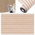 thumbnail image 1 of Peel and Stick PVC Slat Wall Panel, 118" x 15.75" Self Adhesive Faux Oak Wood Grain – 3D Soundproof Wall Panels for Walls & Ceilings, 1 of 6