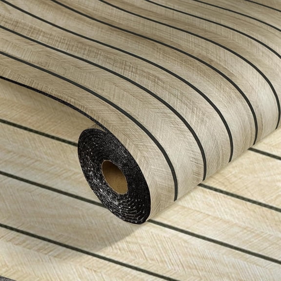 Peel and Stick PVC Slat Wall Panel 23.62" x 110.24" Self-Adhesive Thick Faux Oak Grain Wallpaper Panel Soundproof Wall Panels for Walls & Ceilings