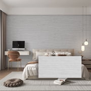 Peel-and-Stick PVC Stone Wall Panel, Lightweight, Waterproof & UV-Resistant Faux Stone Texture, Self-Adhesive Wall Covering, Eco-Friendly and Odor-Free, 23.62   110.24, Gray