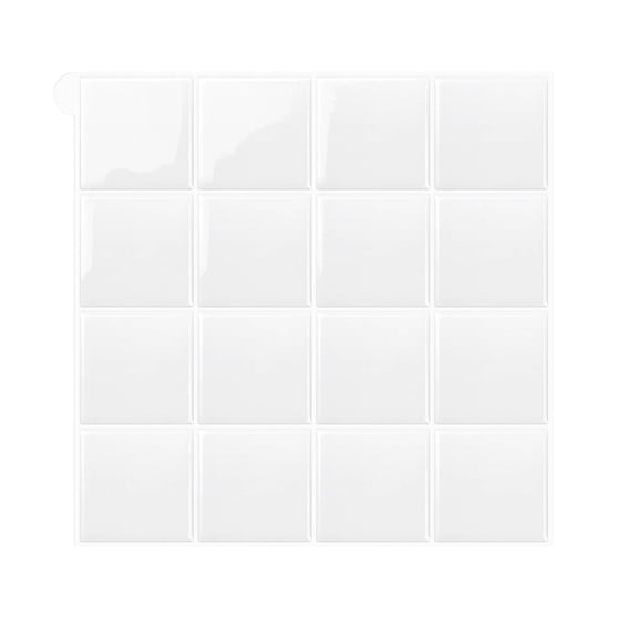 Peel and Stick Tile Stickers Self Adhesive Wall Decals for Kitchen Bathroom Grid Design Removable Reusable Oil Heat Resistant Easy to Apply