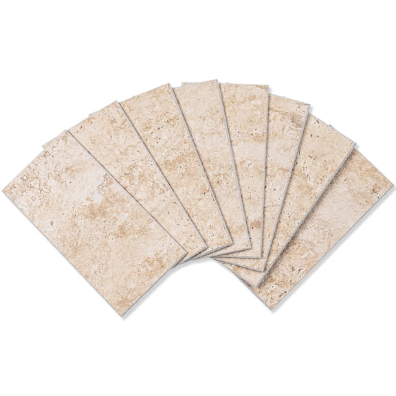 Peel and Stick Subway Tile Beige Travertine 100 Count