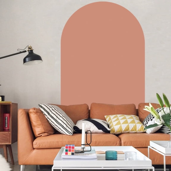 Peel and Stick Wall Decor Terracotta Boho Geometric Arch Wall Sticker for Living Room Bedroom Apartment Accent Wall Upgrade