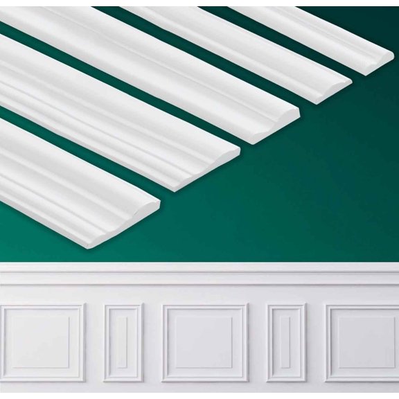 Peel and Stick Wall Molding, Chair Rail Wainscoting Panel, Finish Trim for Home Decoration