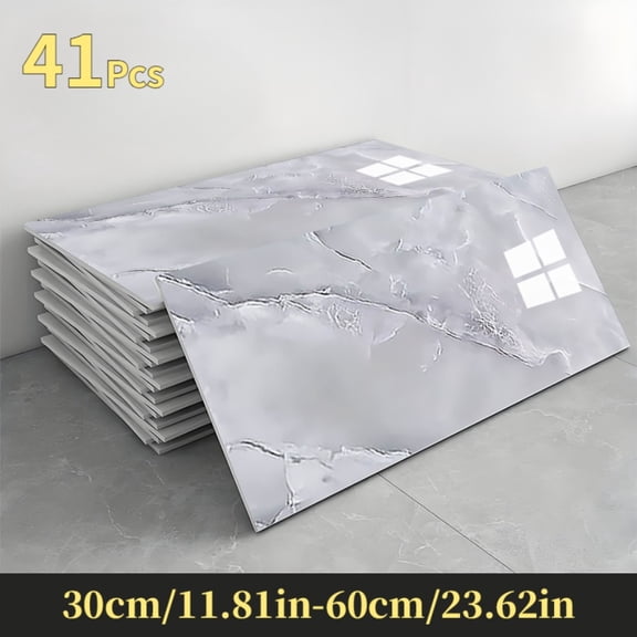 Peel and Stick Wall Panels, Marble Foam PVC Waterproof Backsplash Tiles for Kitchen, Bathroom, Peel and Stick Tile
