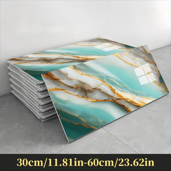 Peel and Stick Wall Panels, Marble PVC Waterproof Backsplash Tiles for Kitchen, Bathroom, Peel and Stick Tile