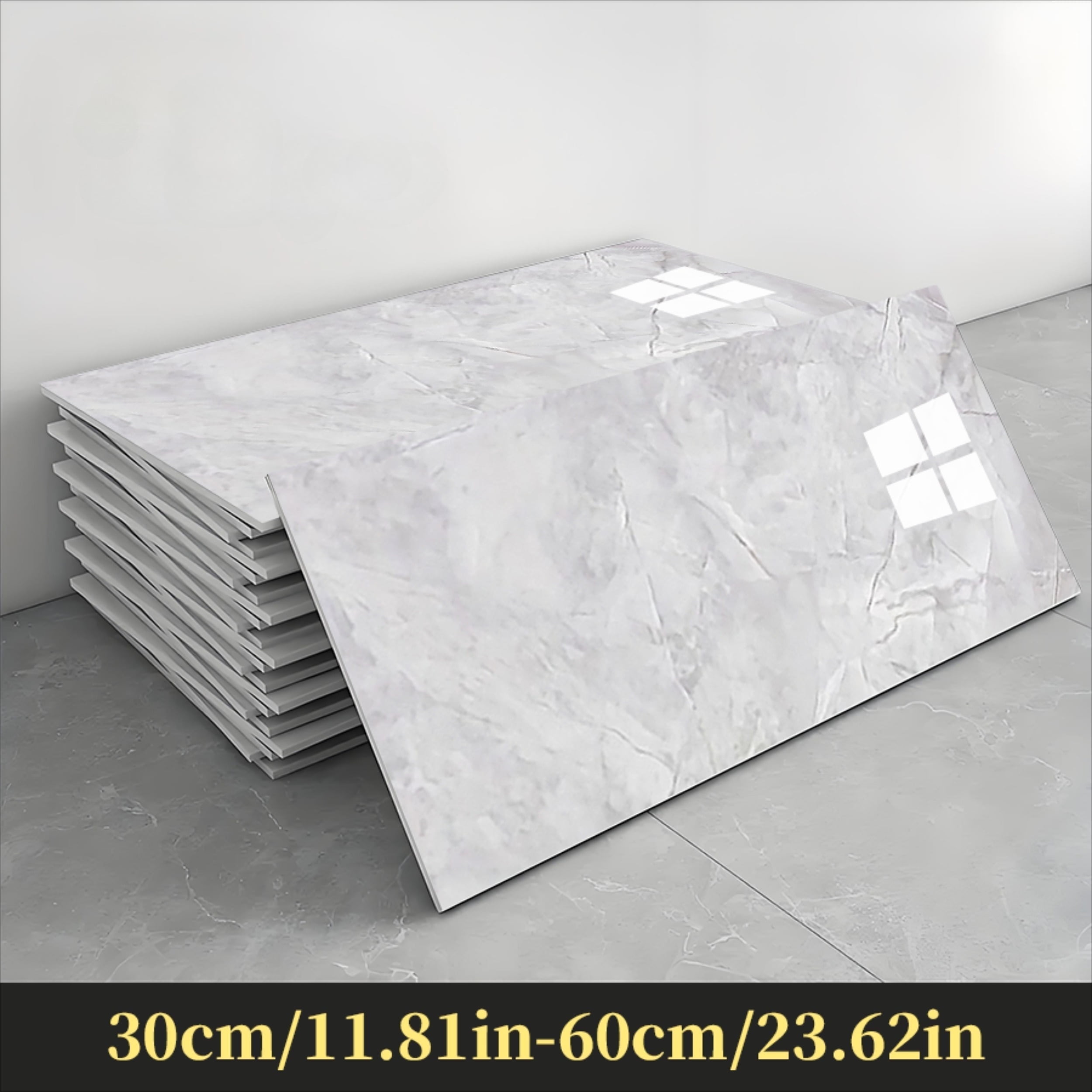 Peel and Stick Wall Panels, Marble PVC Waterproof Backsplash Tiles for Kitchen, Bathroom, Peel and Stick Tile