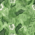 thumbnail image 1 of Peel and Stick Wallpaper 70s Retro green plant leaves Hand Self Adhesive Removable Renter Friendly Contact Paper for Bedroom 24in x 118in, 1 of 8
