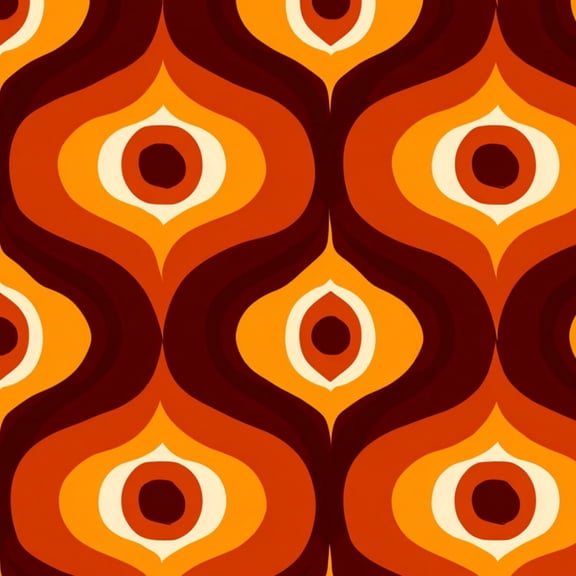 Peel and Stick Wallpaper Abstract Vintage 70s Retro Self Adhesive Removable Renter Friendly Contact Paper for Bedroom 17.7in x 118in