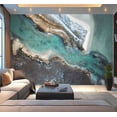 thumbnail image 1 of Peel and Stick Wallpaper Aerial abstract beautiful coastline Modern Art Wall Mural Decor Self Adhesive and Removable 100in x 144in, 1 of 8