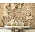 thumbnail image 1 of Peel and Stick Wallpaper Antique old map Modern Art Wall Mural Decor Self Adhesive and Removable 69in x 98in, 1 of 8