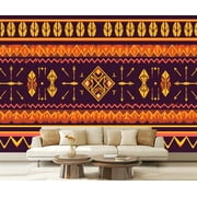 Peel and Stick Wallpaper Aztec geometric seamless Native Modern Art Wall Mural Decor Self Adhesive and Removable 100in x 144in