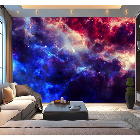 Peel and Stick Wallpaper Beautiful space nebula Modern Art Wall Mural Decor Self Adhesive and Removable 100in x 144in