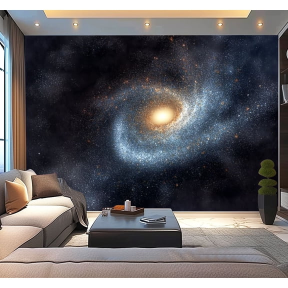 Peel and Stick Wallpaper Big Spiral 3D Rendered Modern Art Wall Mural Decor Self Adhesive and Removable 100in x 144in