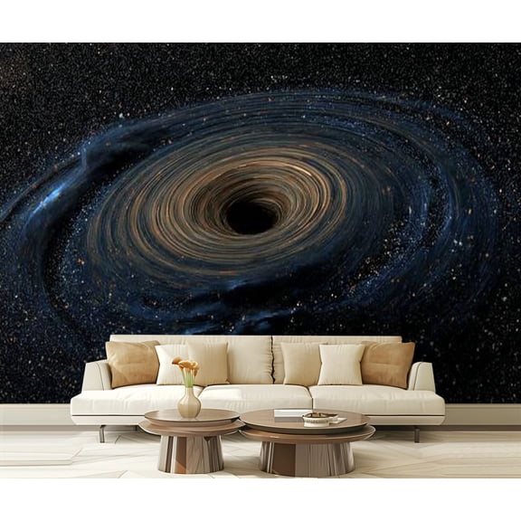 Peel and Stick Wallpaper Black hole Modern Art Wall Mural Decor Self Adhesive and Removable 69in x 98in