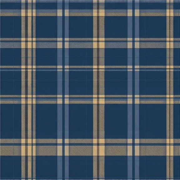 Peel and Stick Wallpaper Blue Beige Tartan Plaid Textile Design Self Adhesive Removable Renter Friendly Contact Paper for Bedroom 24in x 118in