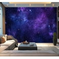 thumbnail image 1 of Peel and Stick Wallpaper Blue nebula Modern Art Wall Mural Decor Self Adhesive and Removable 100in x 144in, 1 of 8