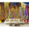 thumbnail image 1 of Peel and Stick Wallpaper Canvas Abstract Artistic City Miami Modern Art Wall Mural Decor Self Adhesive and Removable 69in x 98in, 1 of 6