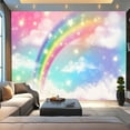 thumbnail image 1 of Peel and Stick Wallpaper Canvas Abstract Fantasy pastel color Cute landscape Modern Art Wall Mural Decor Self Adhesive and Removable 100in x 144in, 1 of 8