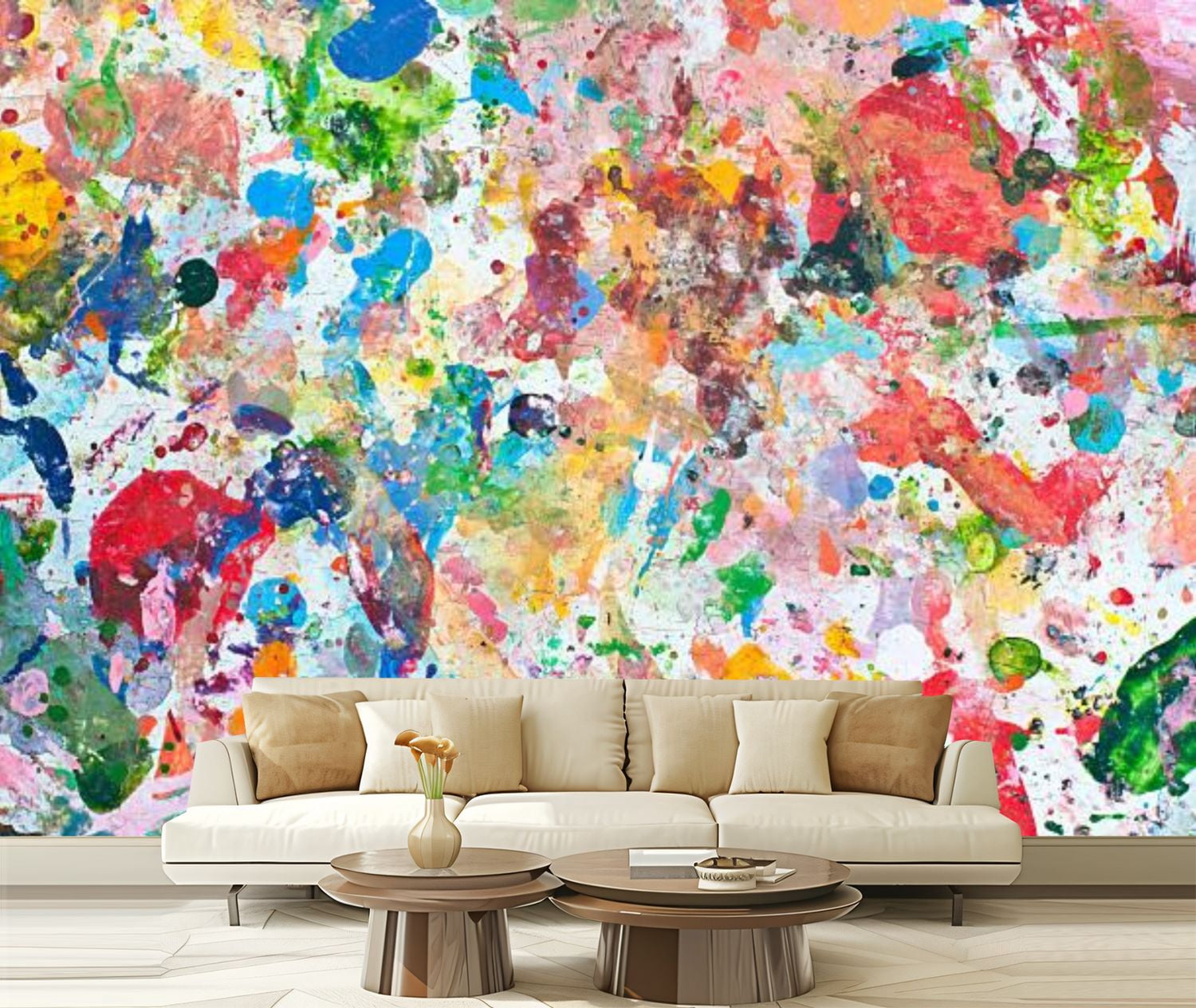 Peel and Stick Wallpaper Canvas Abstract grunge texture watercolor ...