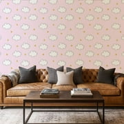 Peel and Stick Wallpaper Canvas Contact Paper Seamless Children s theme Pink Self Adhesive and Removable 17in x 118in