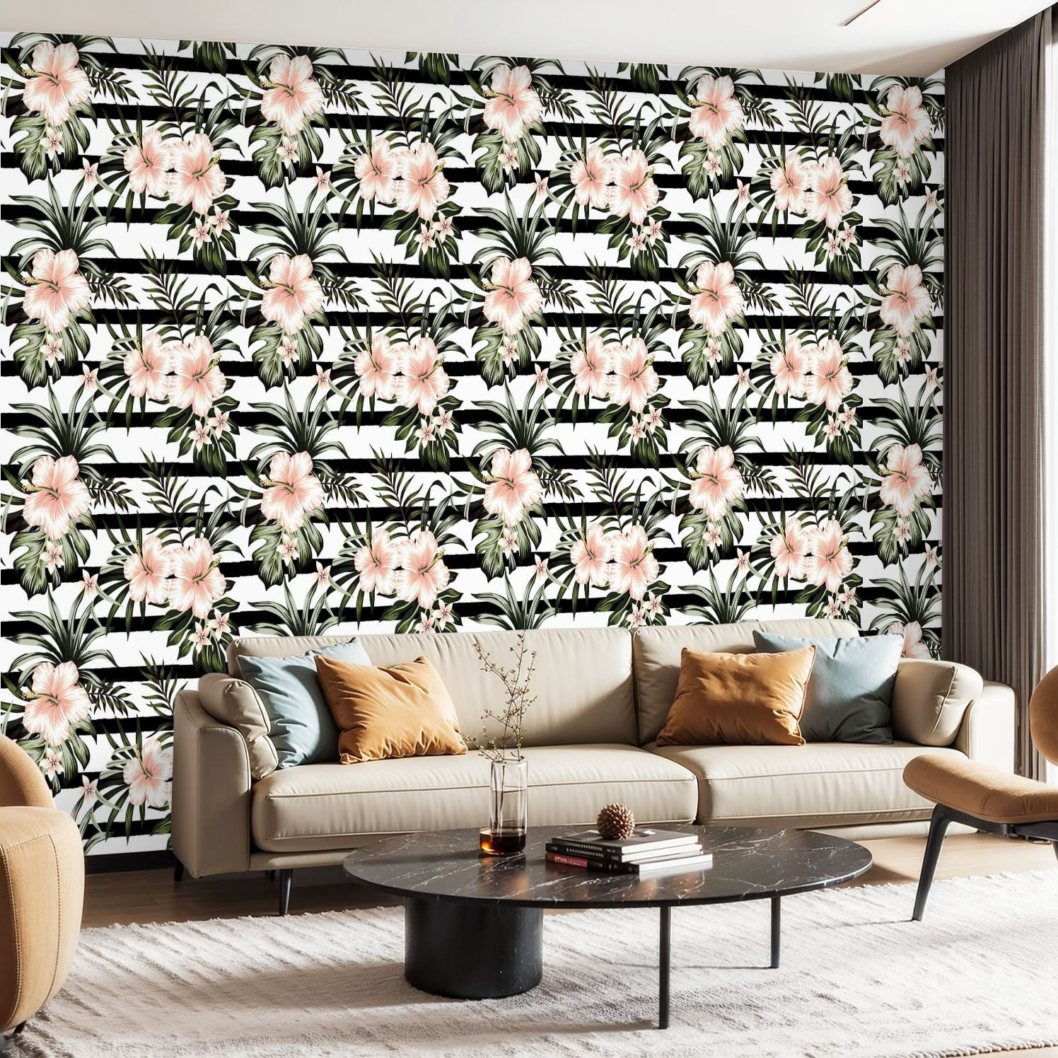 Funlife Boho Palm Leaf Wall Decals - Peel And Stick Self-Adhesive Desert Wall Stickers For Kids Rooms, Nursery, Bedroom Decor - View #3