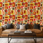 Peel and Stick Wallpaper Canvas Contact Paper mid century style seamless mid century modern seamless Self Adhesive and Removable 17in x 118in