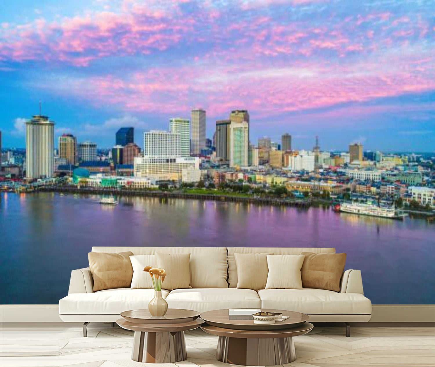 Peel and Stick Wallpaper Canvas Downtown New Orleans Skyline Aerial ...